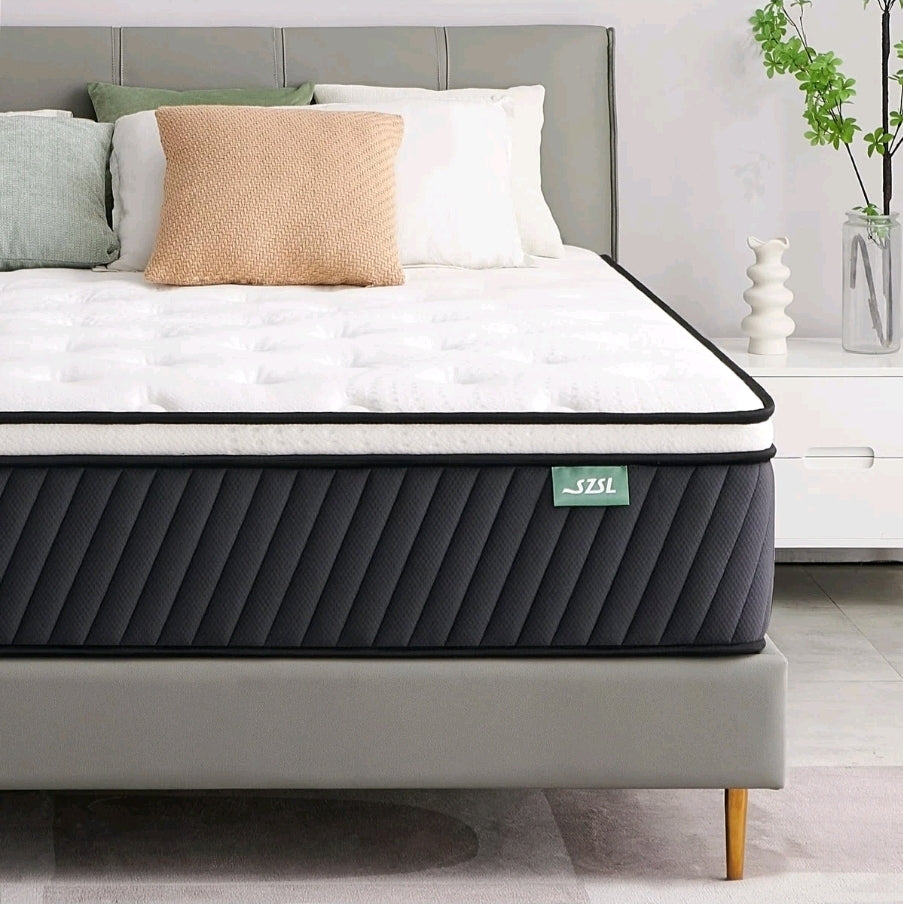 SZsuilong 12" King Size Hybrid Mattress - Gel Memory Foam for Ultimate Comfort